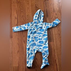 Patagonia Baby Fleece Bunting Cloud Print Hooded One-Piece
